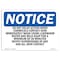 Signmission OSHA Notice, 5" Height, Do Not Delay Action When Chemicals Contact Sign, 7" X 5", Landscape OS-NS-D-57-L-11139 - alternate 1